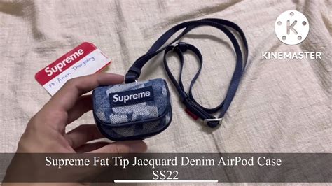 supreme denim airpod case.